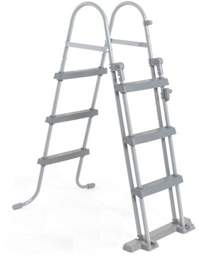 BEZPIECZNA STABILNA DRABINA BASENOWA BESTWAY 56377