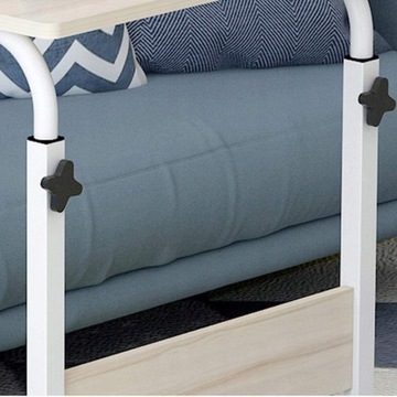 Mobilne regulowane biurko stolik na kółkach wysoki pod laptop tablet kawę