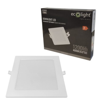 Lampa podtynkowa oczko LED 12W 1200lm neutralna kwadratowa biała