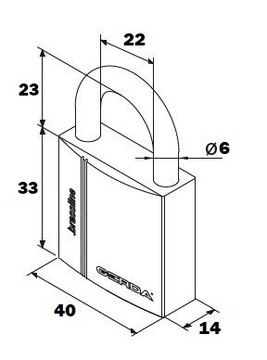 ЛАТУННЫЙ НАВЕСНОЙ ЗАМОК GERDA BRASS LINE KMZ S4010A