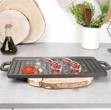 ЧУГУННАЯ ПЛИТА-ГРИЛЬ ЧУГУННАЯ Плита, двусторонняя чугунная сковорода-гриль