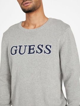 Sweter GUESS, szary, jakość premium, rozmiar XL, 100% bawełna, wysyłka 24h!