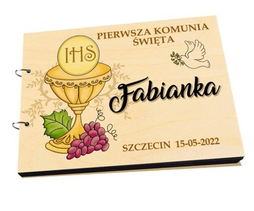 ALBUM PAMIĄTKA PIERWSZA KOMUNIA ŚWIĘTA TWOJE IMIĘ