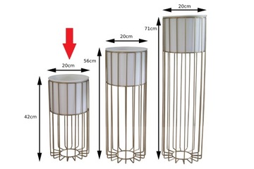 Металлическая подставка для цветов GOLD Design LOFT, 42 см