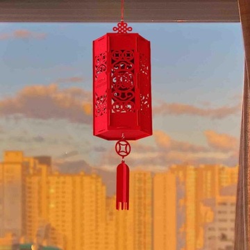 Ткань красного китайского фонарика не сплетенная выдалбливает удачливый войлок стиля 3Д д