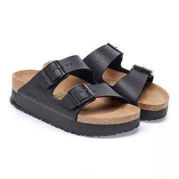 Klapki Damskie Birkenstock 1027395 ARIZONA FLEX PLATFORMBF NARROW Czarne 40