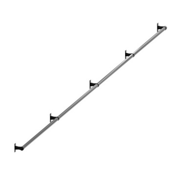 PORĘCZ SCHODOWA BALUSTRADA NA SCHODY UCHWYT CZARNY MAT fi 32mm 400 cm ELEN