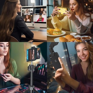 Светодиодная заполняющая лампа с зажимом. Подсветка для селфи. 3 режима освещения, 4 Вт.