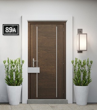 Адресная табличка с номером дома АЛЮМИНИЙ-ЧЕРНЫЙ-ГЛЯНЦЕВ2