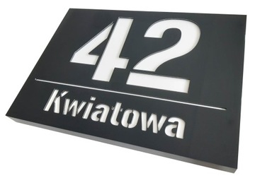 Podświetlany numer domu LED +Zmierzchówka