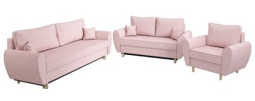 ZESTAW MEBLI LENA 3+2+1 Wersalka Sofa Fotel Bonell