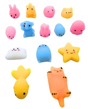 Креативные сенсорные игрушки для детей «14 Mochi Squishy Gniotek», 14 шт.
