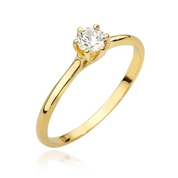 Pierścionek W-499 0,26ct brylanty białe złoto 585