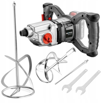 ГРАФИТОВЫЙ АККУМУЛЯТОРНЫЙ СМЕСИТЕЛЬ ДЛЯ КЛЕЯЩЕГО РАСТВОРА 18В 2 СКОРОСТИ