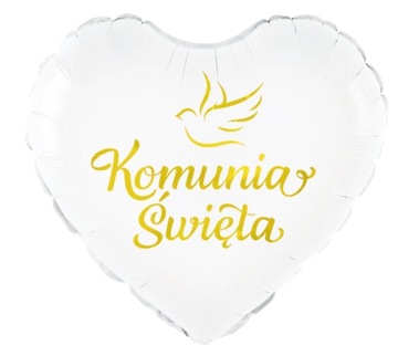 Balon foliowy Komunia Święta gołąbek 45cm