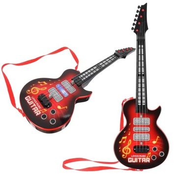 Gitara Rockowa Światła Dźwięki Struny Pasek