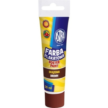 Farba plakatowa tuba 30 ml brązowa 83110913 ASTRA