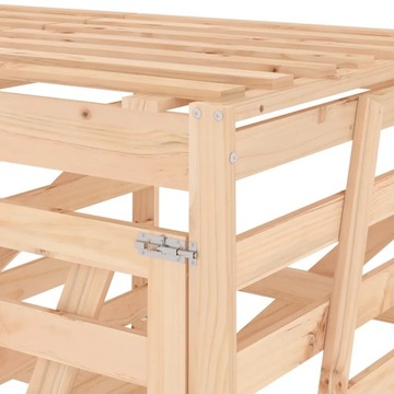 Корпус на 4 контейнера для мусора, массив сосны.