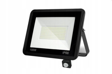 Лампа-прожектор галогенная уличная 100 Вт IP65 с датчиком движения в сумерках PiR