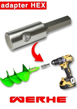 Świder Wiertło do Gleby 80H mm Adapter Hex