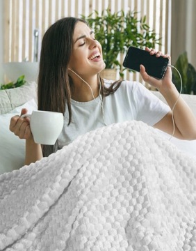 Плед CINDY6 с 3D эффектом 200х220 Белый