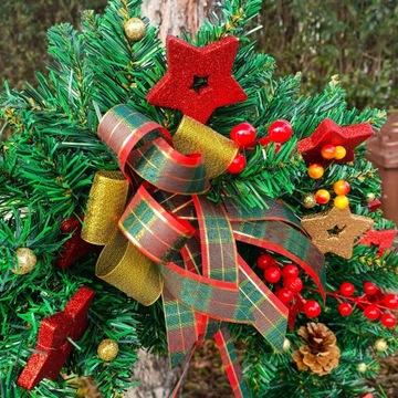 БОЛЬШОЙ РОЖДЕСТВЕНСКИЙ ВЕНОК XXL 60 СМ С ПОДСВЕТКОЙ