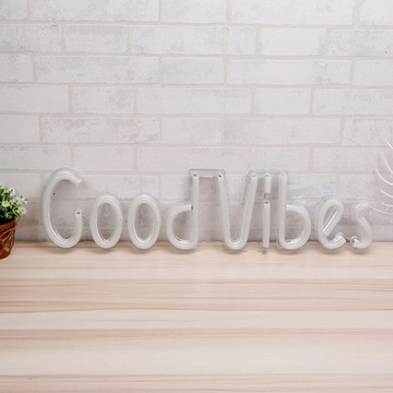 НЕОНОВЫЙ СВЕТОДИОДНЫЙ ПЛЕЕР GOOD VIBES ДЕКОРАТИВНЫЙ ПОДАРОК