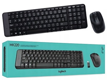 Bezprzewodowy zestaw klawiatura mysz Logitech MK220 MK-220 do komputera NEW