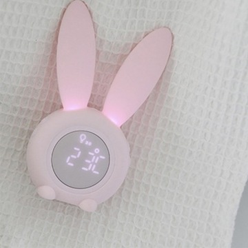 НОЧНИК ДЕТСКИЙ БУДИЛЬНИК КРОЛИК ЧАСЫ ДЛЯ ДЕТЕЙ