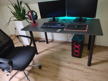 ИГРОВОЙ СТОЛ RGB LED 138x68 ГРАФИТ