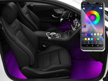 RGB СВЕТОДИОДНОЕ ОСВЕЩЕНИЕ ИНТЕРЬЕРА САЛОНА АВТОМОБИЛЯ