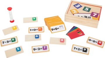 DREWNIANA GRA EDUKACYJNA DO NAUKI MATEMATYKI CYFRY