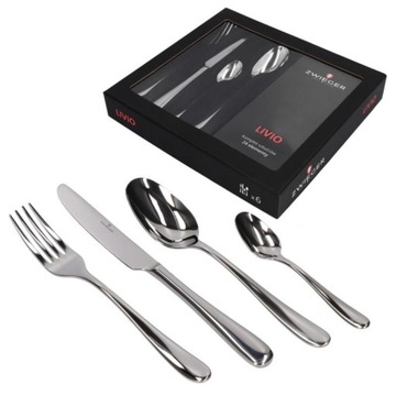 НАБОР СТОЛОВЫХ ПРИБОРОВ ZWIEGER LIVIO SET 24 предмета СТАЛЬ 18/10