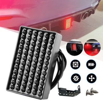UNIWERSALNE TYLNE ŚWIATŁO HAMOWANIA, STYL F1, 72 LED BŁYSK STROBOSKOPOWY