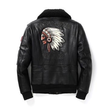 KURTKA MĘSKA SKÓRZANA INDIANA BOMBER JACKET