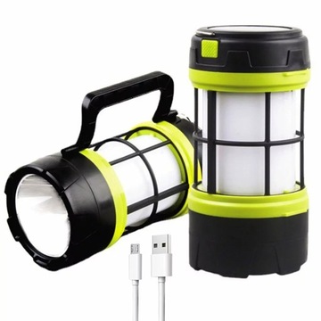 LATARKA SOLARNA LAMPA KEMPINGOWA LED POWERBANK USB
