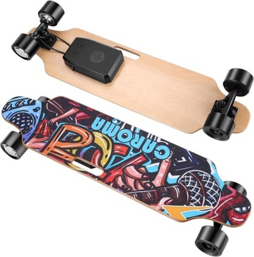 Deskorolka elektryczna longboard Caroma Multicolor z pilotem
