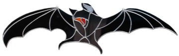 Dekoracja Halloween czarny nietoperz zawieszka
