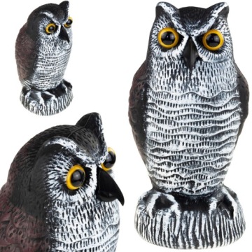 ODSTRASZACZ PTAKÓW MYSZY SOWA FIGURKA DO OGRODU ptak DRAPIEŻNY MAKIETA