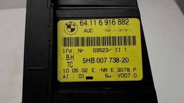 BMW 3 E46 PANEL VENTILACE KLIMATIZACE 6916882