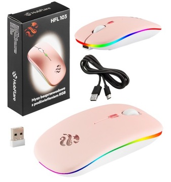 MYSZKA BEZPRZEWODOWA DO SMART TV BIURA OPTYCZNA LED RGB SLIM + BLUETOOTH 5