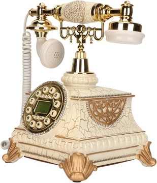 Проводной стационарный телефон в стиле ретро,