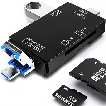 5W1 USB Micro Type-C MicroSD USB-C-Card Reader
