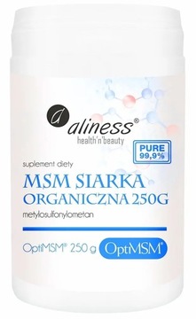 MSM Siarka Organiczna Aliness 250g Stawy Kości