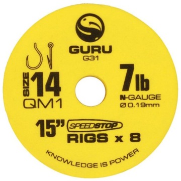 Gotowe Przypony Guru QM1 With Speed Stops 38 cm 0.22 mm - 12