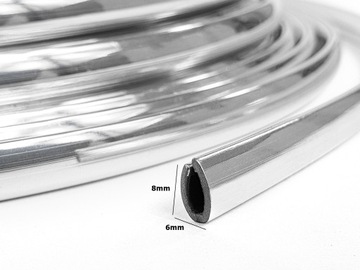 Декоративная полоса с хромированной кромкой 1 x 50 см