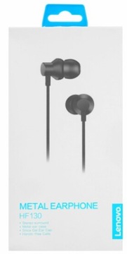 Słuchawki przewodowe Lenovo HF130 3.5mm czarne
