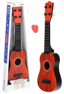 Gitara Ukulele dla Dzieci Edukacyjna Metalowe Struny + Kostka do Gry
