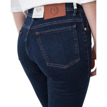 Spodnie TRUSSARDI damskie jeansowe rurki skinny granatowe klasyczne r. W25