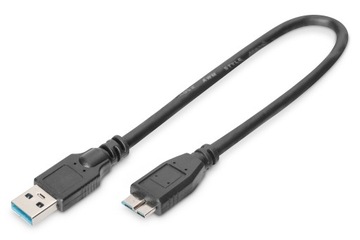DIGITUS USB A - microUSB B 3.0 0,25 m kabel do dysku zewnętrznego